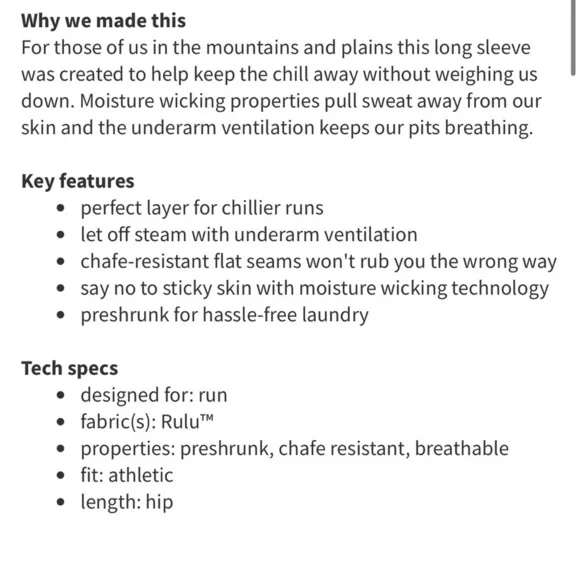 Lululemon Sprint Long Sleeve Size Medium in Black - Picture 10 of 10